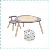 Stokke MuTable Lilac + Stolička + Kôš na hračky Clouds