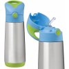 b.box Termoska na nápoj so slamkou modrá/zelená 500 ml