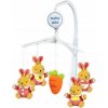 Baby Mix Kolotoč nad postieľku s hracou skrinkou pre zajačiky