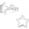 Strieborné náušnice napichovacie Hviezdičky 7mm
