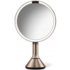 Kozmetické zrkadielko Simplehuman Dual Touch Rose Gold nerez oceľ SHST3053