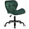 TRENDIE Zamatové otočné kreslo California zelené