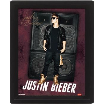 POSTERS JUSTIN BIEBER speakers - 3D plagát s rámom