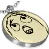 Šperky eshop - Prívesok z ocele - TIMOROUS MEME FACE AA26.31