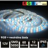 LEDprodukt 5m LED pásik 60LED/m SMD5050 12W/m IP65 RGB-NW (RGB+neutrálna biela) 12V