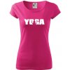 Yoga nápis - Dámske tričko Pure - 2XL ( Purpurová )