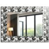 Zrkadlo s potlačeným rámom Zrkadlo s potlačeným rámom Čierne a biele listy lpp-00013279