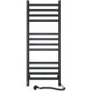 Navin Kúpeľňový rebríkový radiátor s termostatom AVANGARD 459W/230V 120,6cm IP44 čierny pravý NV0026 + záruka 3 roky zadarmo + záruka 3 roky zadarmo