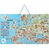 Woody magnetická mapa Európy spoločenská hra 3v1 ČJ