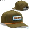 Fox Equipped snapback hat, olivová, one size