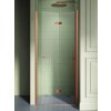 New Trendy New Soleo Copper Brushed sprchové dvere 80 cm skladané medená brúsená/priehľadné sklo D-0502A