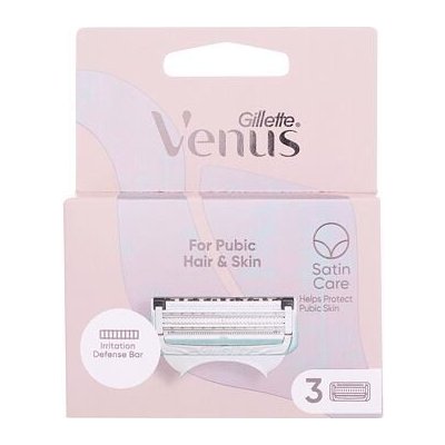 Gillette Venus Satin Care For Pubic Hair & Skin náhradní břit 3 ks pro ženy