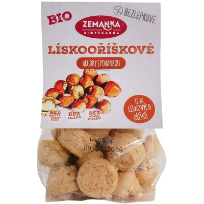 Biopekáreň Zemanka Bezlepkové pohánkové BIO hrudky s lieskovými orieškami 100 g