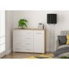Eoshop Komoda Brida 02 4S1D, Dub Sonoma / Bílá