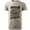 1976 v kocke - Klasické pánske tričko vyššej gramáže - L ( Ľadovo sivá )