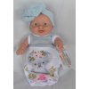 Realistické miminko - holčička - smějící se Maruška se světle modrou mašlí od španělské firmy Marina & Pau (Cookie Nana - 20 cm)