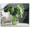 Vymalujsisam.sk Maľovanie podľa čísiel - Monstera w wazonie Veľkosť: 30x40cm, Rám: Na kartónovej doske