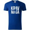 Nápis Krav Maga - Tričko z organickej bavlny - 3XL ( Kráľovská modrá )