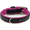 Nobby Pacific Deluxe obojok so Swarovski kryštálmi XS-S 32cm ružová