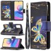 Peňaženkové kožené puzdro DRAWING na Xiaomi Redmi Note 10 5G - Big Butterfly