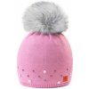 Fashionweek Dámska čiapka s kožušinovou brmbolcom JENOT +flísová podšívka WOOL KAJA Farba: Ružový, Veľkosť: Universal