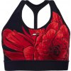 Dámska športová podprsenka Tommy Hilfiger, MID INTENSITY FLORAL AOP BRA tmavo modrá,Červená L