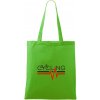Cycling ekg - Taška bavlnená - 42 x 38 cm ( Apple Green )