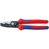 Nožnice na káble 200 mm s dvomi reznými hranami s multi-komponentnými rukoväťami KNIPEX 95 12 200