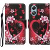 Peňaženkové kožené puzdro Drawing na Oppo A17 - Red Heart