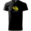 Vortex logo farebné - Klasické pánske tričko vyššej gramáže - M ( Čierna )