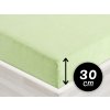 Froté napínacie prestieradlo na vysoký matrac FR-018 Pastelovo zelené 160 x 200 - výška 30 cm