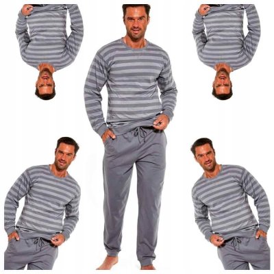 Cornette 117/160 Loose 9 pánské pyžamo dlouhé šedé