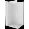 MEXEN/S - Velar Sprchová zástena posuvná Walk-in 80 x 200, dekor 8 mm, biela 871-080-000-33-20