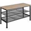 tectake 404292 botník derry 75,5x30,5x45,5cm - industrial svetlé drevo, dub sonoma