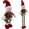 Ruhhy Vianočná postava s dlhými nohami teleskopické nohy stojace vianočné postavy plyšová hračka domáca dekorácia 22340, vzor: snehuliak