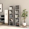vidaXL Skrinky na CD 2 ks, betónovo sivé 21x16x93,5cm kompozitné drevo 802700