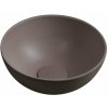 Sapho MINOR betónové umývadlo na dosku, priemer 26cm, tmavo hnedá MR26015