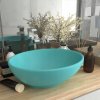 Oválna umývadlová doska VidaXL Bathroom 33 cm zelená