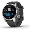 Garmin fenix 7s Glass, Silver/ Graphite Silicone Band, EU 010-02539-01