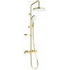 MEXEN/S - KX05 sprchový stĺp s termostatickou batériou, zlato / biela 771500591-50