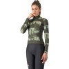 Castelli Blur Thermal Jersey, Deep green Veľkosť: M Pohodlný a teplý dámsky dres s dlhými a strečovými rukávmi