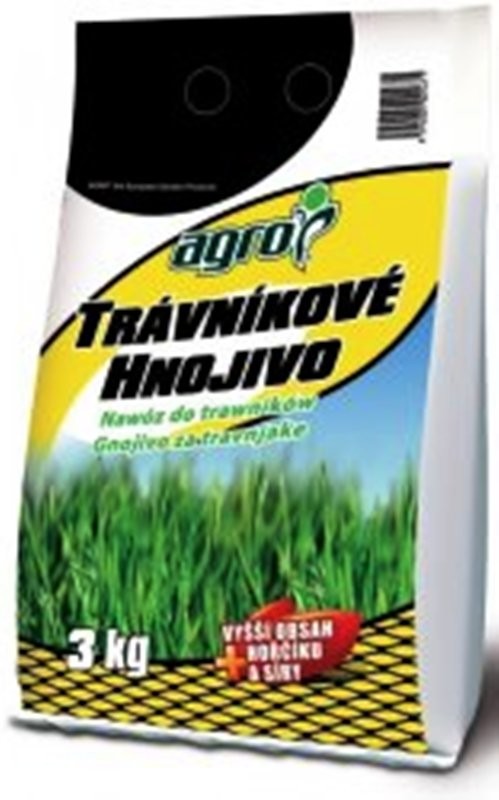 Agro Trávníkové hnojivo pro zdravě zelený a odolný trávník 3 kg