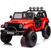 JOKO Elektrické Autíčko Jeep OFF-ROAD 3.0, penové kolesá 4x4, Dvojmiestne kožené sedadlo, červené