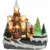 Dekorácia MagicHome Vianoce, Kostol, 8 LED meniaca farby, s melódiami, 3xAA, interiér, 21x14,50x20,80 cm