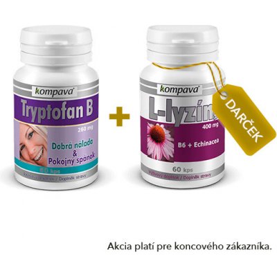 Kompava Tryptofan B+ 400 mg 60 kapsúl