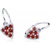 Cutie Jewellery Trblietavé detské náušnice z bieleho zlata C2207-10-X-2 červená