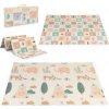 iPLAY Skladacia hracia podložka Teddy a Elefant 200x180 cm
