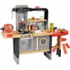 Kuchynka s reštauráciou elektronická Burger Chef Corner Smoby s tečúcou vodou a funkčné spotrebiče s potravinami 70 doplnkov 101 cm výška/51 cm pult
