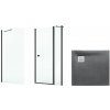 Súprava sprchové dvere Roca Capital AM4609016M, štvorcová sprchová vanička Roca Terran AP10338438401200, AM4409016M