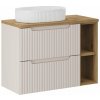 Súprava skrinka Comad Nova Cashmere NOVA CASHMERE 82-60-2S, umývadlo Comad Beyond BEYOND 5 WHITE ( E-6564 ), NOVA OAK 81-20-39, NOVA OAK A 89-80